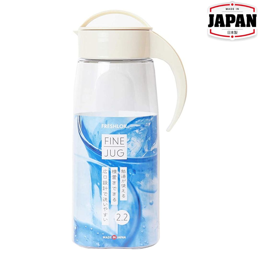 可橫放耐熱冷水壺 | 2.2L | 米白色 | TAKEYA | 日本製 | TY-140952